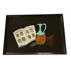 Vintage Couroc of Monterey "Herbs & Spices" Mid‑Century Modern Serving Tray
